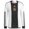 Maglia da Calcio a Maniche Lunghe Germania Muller 13 Casa Mondiali 2022 per Uomo